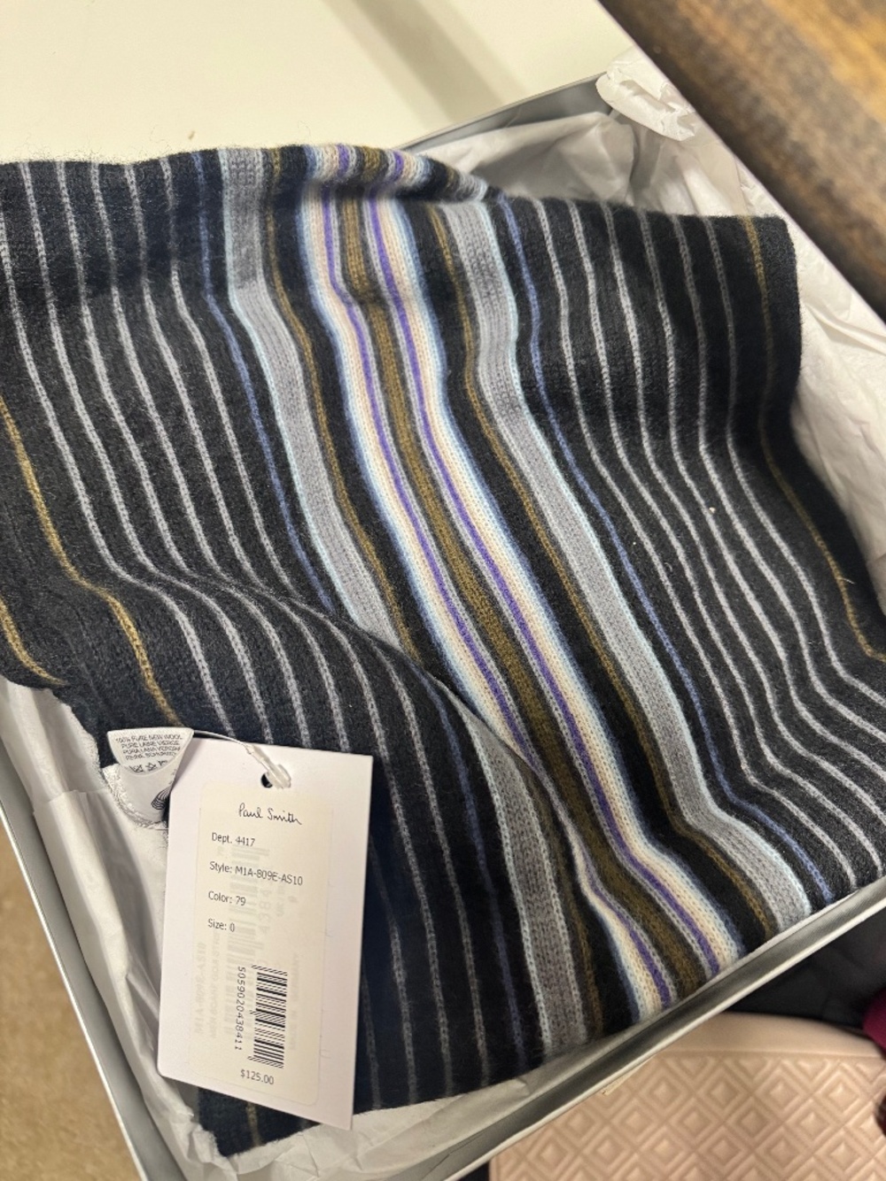 Paul Smith Pure Wool Scarf